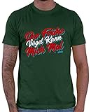 HARIZ Herren T-Shirt Der Frühe Vogel Kann Mich Mal Sprüche Rot Schwarz Weiß Plus Geschenkkarte Dunkel Grün L