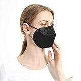 iCOOLIO ffp2 Maske ce Zertifiziert, Masken mundschutz, Mund und nasenschutz, schutzmasken, Gesichtsmaske, atemschutzmaske 10 Stück schw