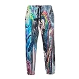 Wearibear Goth Gothic Girl Lace Love LGBT Lesben Sweatpants Herren Jogginghose Ultra Soft Trainingshose Lässig, Schwarz , 56