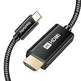 USB C zu HDMI kabel 2M (8K@30Hz), USB Typ C(Thunderbolt 3/4) auf HDMI Cord 4K120HZ/60HZ, HDR,48Gbps Kompatibel mit MacBook Pro 2020/2019, MacBook Air/iPad Pro 2020, Surface Book 2 und Mehr (2M)