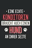 Konditorin Hund Notizbuch: 120 Seiten Kariert - Konditorin Konditorei Kuchen Torte Beruf Sp