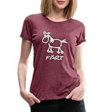 Spreadshirt Färt Lustiges Pferd Zeichnung Frauen Premium T-Shirt, M, Bordeaux