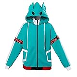 XYZLEO 3D Hoodie My Hero Academia Izuku Midoriya Kapuzenpullover Sweatshirt mit Kapuze Cosplay Kostü