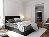 3xEliving NAISSA Bett, Größe 160x200cm, Farbe Flowers83 + SouxBlack. Verschiedene Größen und Farben Stehen Ihnen zur Ausw