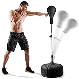 POWRX Punchingball I Standbox Trainer höhenverstellbar I Standboxball Profi verstellbar 110-150 cm I Box Ständer Standboxtrainer für Boxing Work