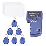 Fesjoy Keyfobs Kopierer, Handheld 125KHz RFID ID Card Kopier Writer Duplikator Programmer Reader Code beschreibbar EM4305 ID Keyfobs Tags Card Key C