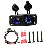 Baoblaze Auto Marine Dual USB Socket Panel Wasserdichtes Steckdosen Adapter Kit für ATV, R