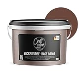 Sockelfarbe 5L Dunkel Braun | hochwertige Farbe für Beton, Mauerwerk, Kellerwand, Fassade & Dachflächen | Nassabriebklasse 1 | Made in Germany | Für stark beanspruchte Flächen | Wetter & UV-Beständig
