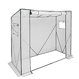 WOLTU Foliengewächshaus Gewächshaus 200x77x146/169cm 130 g/m², PE halbtransparente Tomatengewächshaus, Plane wasserdicht wetterfest Mehrzwecktreib