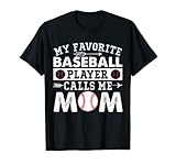 My Favorite Baseballspieler für Damen, ruft mich und Mama zum Muttertag an T-S