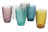 Villa d'Este Home Tivoli Geometrie 6er Set Getränkebecher aus Glas 380