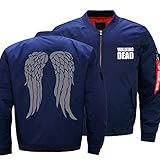 Herren Zip Jacke Sweatshirt - Walking Dead Printed Verdicken Winddicht Warmes Sweatshirt Mantel Sweatshirt Baseball Uniform - T