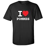 JOllify T-Shirt Pommes T6136 - Farbe: schwarz - Design 1: I Love - Ich Liebe - Größe XXXXL 4XL