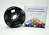 Kaisertech Filament für 3D Drucker 1kg PLA 1.75mm Silber - Premium Qualität Spule R