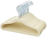 Amazon Basics Kinderkleiderbügel mit Samtbezug, 30er-Pack, Beig