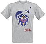 The Legend of Zelda Shield Männer T-Shirt grau meliert S