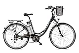 Telefunken E-Bike Damen 28 Zoll Elektrofahrrad - 7-Gang Kettenschaltung, Pedelec Citybike Alu mit Mittelmotor 250W /10,4Ah / 36V Sitzrohrakku, RC860 M