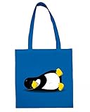 Jutebeutel Pinguin- Linux- SCHLAFEN- Tier- AUSSETZEN- Tux Baumwolltasche Eink