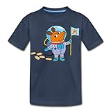 Spreadshirt Sendung Mit Der Maus Maustronaut Im Weltall Teenager Premium T-Shirt, 146-152, Navy