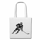 Reifen-Markt Tasche Umhängetasche EISHOCKEY EISHOCKEYPUCK EISHOCKEYMANNSCHAFT SPORT EISHOCKEYSCHLÄGER Einkaufstasche Schulbeutel Turnbeutel in Weiß