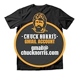 Chuck Norris GMail Account Funny Joke Quote Tshirt White Unisex T-Shirt, Casual Street wear for Men and Women, XL, W