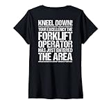 Damen Gabelstapler Fahrer Ihr Excellence Gabelstapler Operator T-Shirt mit V