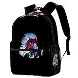 Rucksack Damen Wanderrucksäcke Kinder Schulrucksack Mädchen Teenager Kinderrucksack Geschenk für Schulanfang Bunte Fische 29.4x20x40