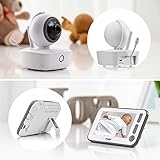 Reer 80440 Video-Babyphone mit Nachtsicht-Kamera und Bewegungsverfolgung, weiß, BabyCam XL