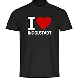 Multifanshop® Herren T-Shirt - I Love Ingolstadt - schwarz - Männer Shirt - Größe:XL