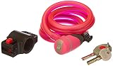 Prophete 8163 Spiralkabelschloss inkl. 2 Schlüssel pink, M