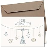 FRUITPRINTS CherryCards - (20x oder 8x) Klappkarten & Umschläge Set - Nordische Weihnacht - Weihnachtskarten B6 Grußkartenformat (20er Set)