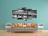PMSM Print Wall Art, Golden Gate Bridge 5 Stück-HDSzene auf Leinwand Gemälde für Home Wohnzimmer Büro Trendig eingerichtet Dekoration Geschenk 200x100