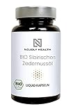 BIO Sibirisches Zedernussöl - Premium Liquid Zedern Öl Kapseln - pflanzliches Vitamin E - Laborgeprüft - Organic Omega Quelle - Ohne Gelatine - für normalen Cholesterinspiegel - Veg