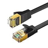 Zoomky Ethernet-Kabel, 2 m, CAT 8, Internet, LAN, Netzwerk, ADSL-Patch, Breitband, RJ45, PS5, Smart TV, Gigabit, High Speed, 2000 MHz, SFTP-Kabel mit vergoldetem Stecker für Switch/Router/M