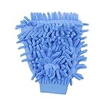 TopHomer Mikrofaser-Waschhandschuh, Mikrofaser-Reinigungstuch, weiche Handschuhe, Autowaschhandschuh zum Polieren, Waschen, Wachsen, Staubwischen (blau)