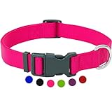 Amazon Brand - Umi - Hundehalsband Nylon, verstellbar | viele Farben & Größen | für kleine & große Hund Katze Welpe | Hunde-Halsbänder | Katzen-Halsband Welpen-Halsband | Pink Rosa, XS