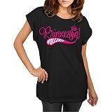 Spaß kostet Longshirt Damen weit geschnitten Prinzessin Vollzeit Pink (mit Rückendruck) Größe XS - 5XL