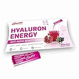 GoMo ENERGY® Anti Aging Beauty Hyaluron Drink│400mg vegane Hyaluronsäure +Zink +Magnesium +hochdosierte B-Vitamine +Vitamin C│Straffe Haut, stabile Nägel, festes Bindegewebe│30 Portionen Monatspackung