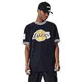 New Era NBA Los Angeles Lakers Oversized Applique T-Shirt Herren schwarz/orange, L