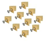 Gedotec Möbel-Klammer für Rückwand Möbelverbinder für Kleider-Schrank Schrank-Verbinder Befestigen | H3500 | mit Schraube | Kunststoff hellbeige | 10 Stück