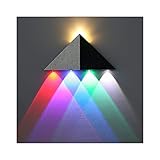 Lightess Moderne 5W LED Wandleuchte Innen Sconce Up und Down Wandleuchten Spot Light Dreieck Perfekt für Wohnzimmerleuchten Schlafzimmer Lampen Flur LED Nachtlicht (Multi-Color)