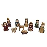 Weihnachtskrippe Figuren,Krippe Figur Handbemalt Krippenzubehör,Krippenfiguren Set Aus Polyresin,Heilige Familie, Heilige,Engel Und Hirte Weihnachtskrippe Figuren Weihnachtszubehör Weihnachtsdek