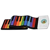 Dirgee Musikinstrument Spielzeug for Kinder Roll Up Piano Tastatur Tragbare pädagogische Kinder Anfänger mit Sustain Pedal White (Farbe: 1) (Color : 1)