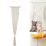 WYHH Hängematte Makramee für Katzen, Baumwolle Tapisserie Haustier Schaukel Stuhl Bett kletterwand Katzen Handgewebte Schwere Wandbehang Katzen Schlafplatz Katzenzubehöhr Betten Sofas fü