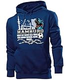 love-all-my-shirts Hamburg Fussball Motive zum auswählen Fanshirt Fan Artikel Männer Herren Tshirt Kapuzen Pullover Hoodie Pulli Tasse Kaffee Becher, Hoodie Navy Frage, L