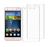 WEOFUN Huawei P8 Lite 2015/2016 Panzerglas, [2 Stück] Ultra-klar Schutzfolie für Huawei P8 Lite 2015/2016 [0.33mm, 9H, Ultra-klar]