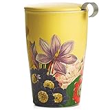 Tea Forte Kati Cup Soleil Tee-Ei aus Keramik mit Teesieb, Korb und Deckel für losen T