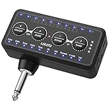 LEKATO Gitarren-Kopfhörerverstärker Mini-Gitarrenverstärker Bluetooth-Empfänger Wiederaufladbar Amp für E-Gitarren-Bass mit Multi-Effek