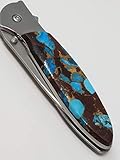 Santa Fe Stoneworks A/O Custom Handmade Solid Turquoise and Lava Rock Handle on 1660 L