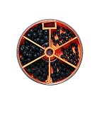 Set: ca 110 Premium Gummiperlen Sortiert Rubber Beads in Spender-D